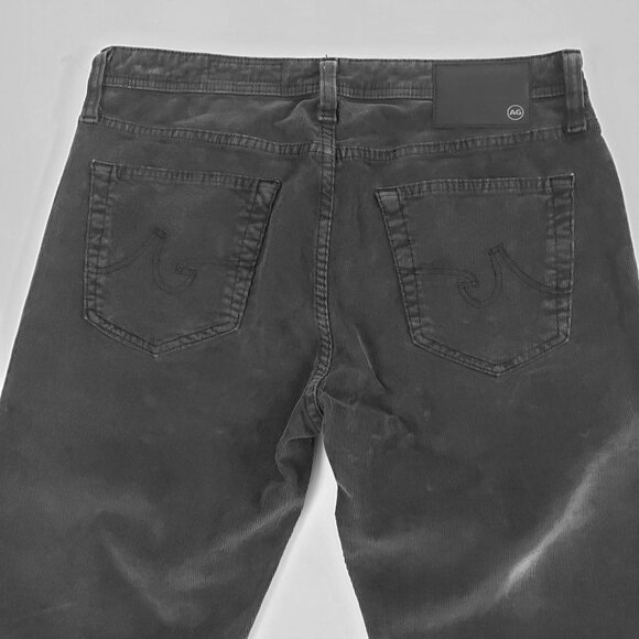 AG Adriano Goldschmied The Dylan Slim Skinny Corduroy Pant Men 32R Sulfur Black - Picture 13 of 16